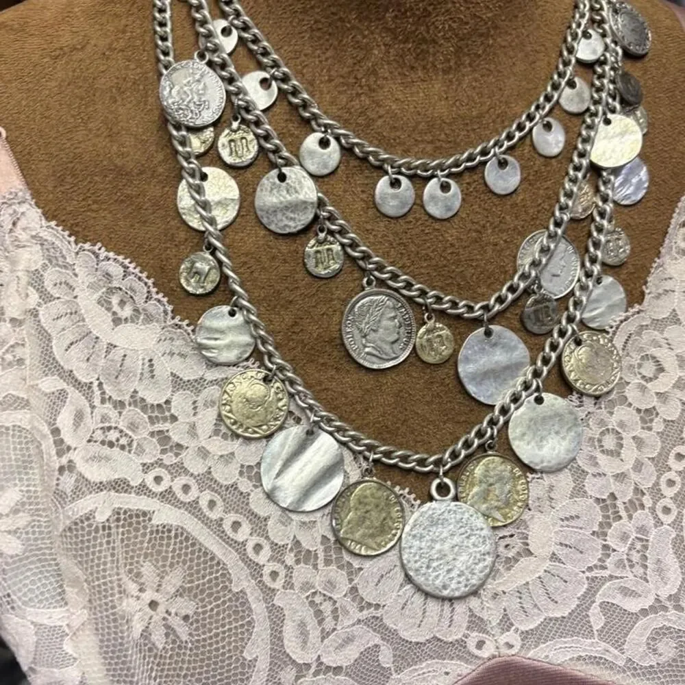 Festival Rave Fairy Boho Layered Coin Necklace Pirate • Cosplay • Costume - Picture 4 of 6